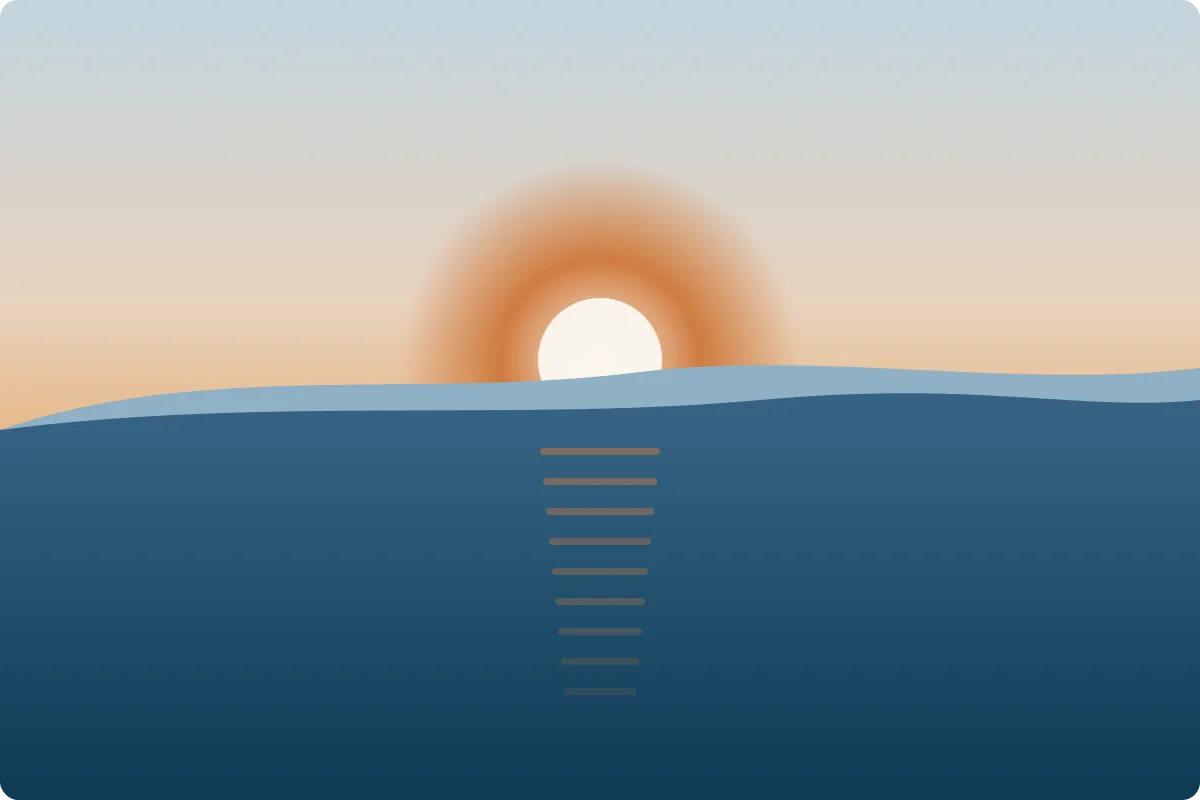 A calm lake at sunrise, evoking stability and reflection.